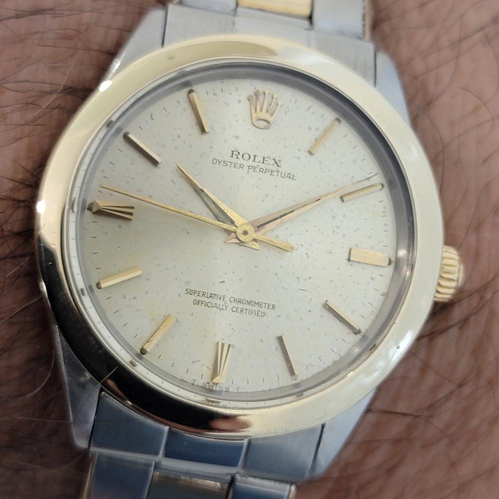 Mens Rolex Oyster Perpetual Ref 1005 14k Gold SS Automatic 1960s Vintage RJC204 5