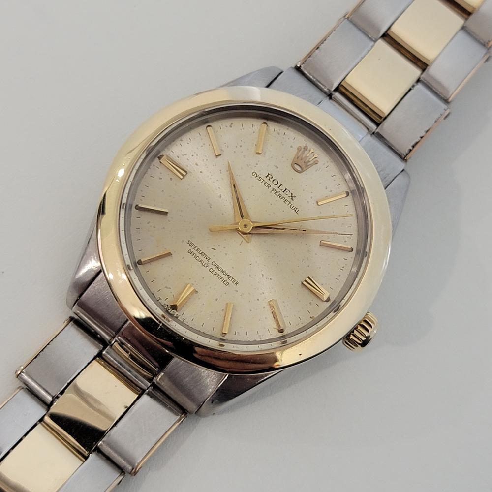 Mens Rolex Oyster Perpetual Ref 1005 14k Gold SS Automatic 1960s Vintage RJC204 1