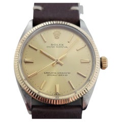 Mens Rolex Oyster Perpetual Ref 1005 18k Gold SS Automatic 1960s Swiss RA319B