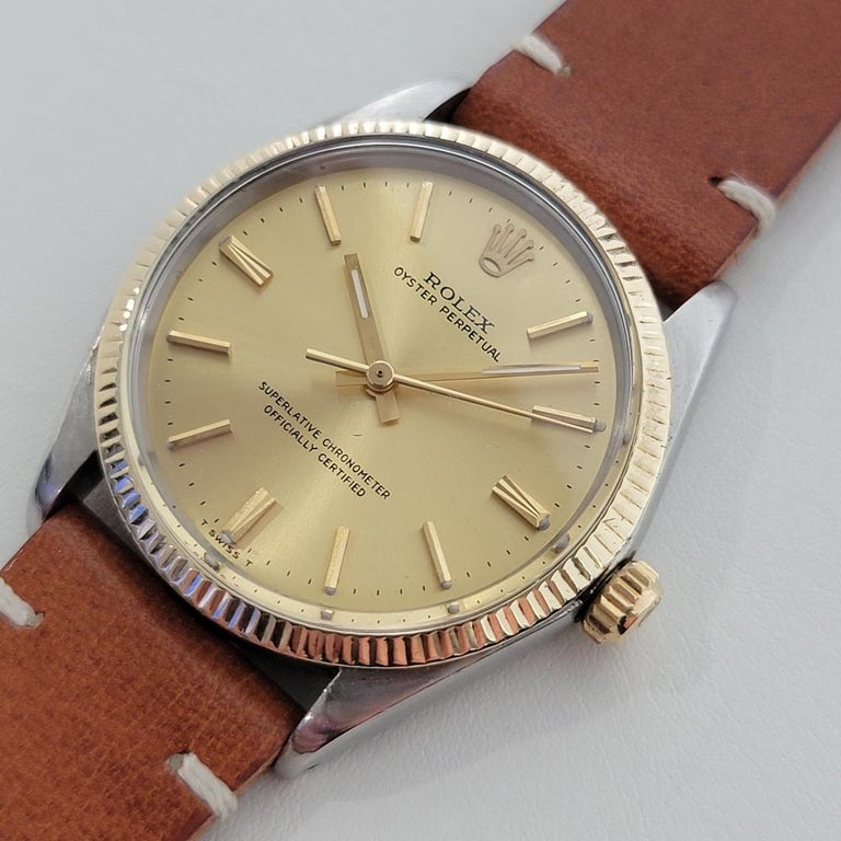 Mens Rolex Oyster Perpetual Ref 1005 18k Gold SS Automatic 1960s Vintage  RA319 For Sale at 1stDibs | rolex 1005 18k, rolex oyster perpetual 1005, rolex  1005 movement