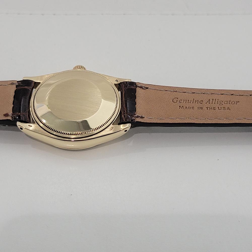 Mens Rolex Oyster Perpetual Ref 1005 34mm 14k Gold Automatic 1970s Swiss RA444B 6