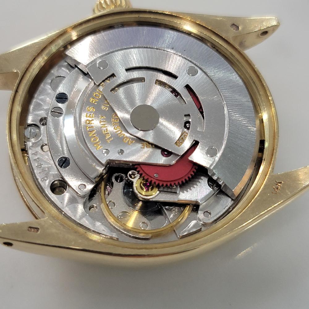 Mens Rolex Oyster Perpetual Ref 1005 34mm 14k Gold Automatic 1970s Swiss RA444B 7