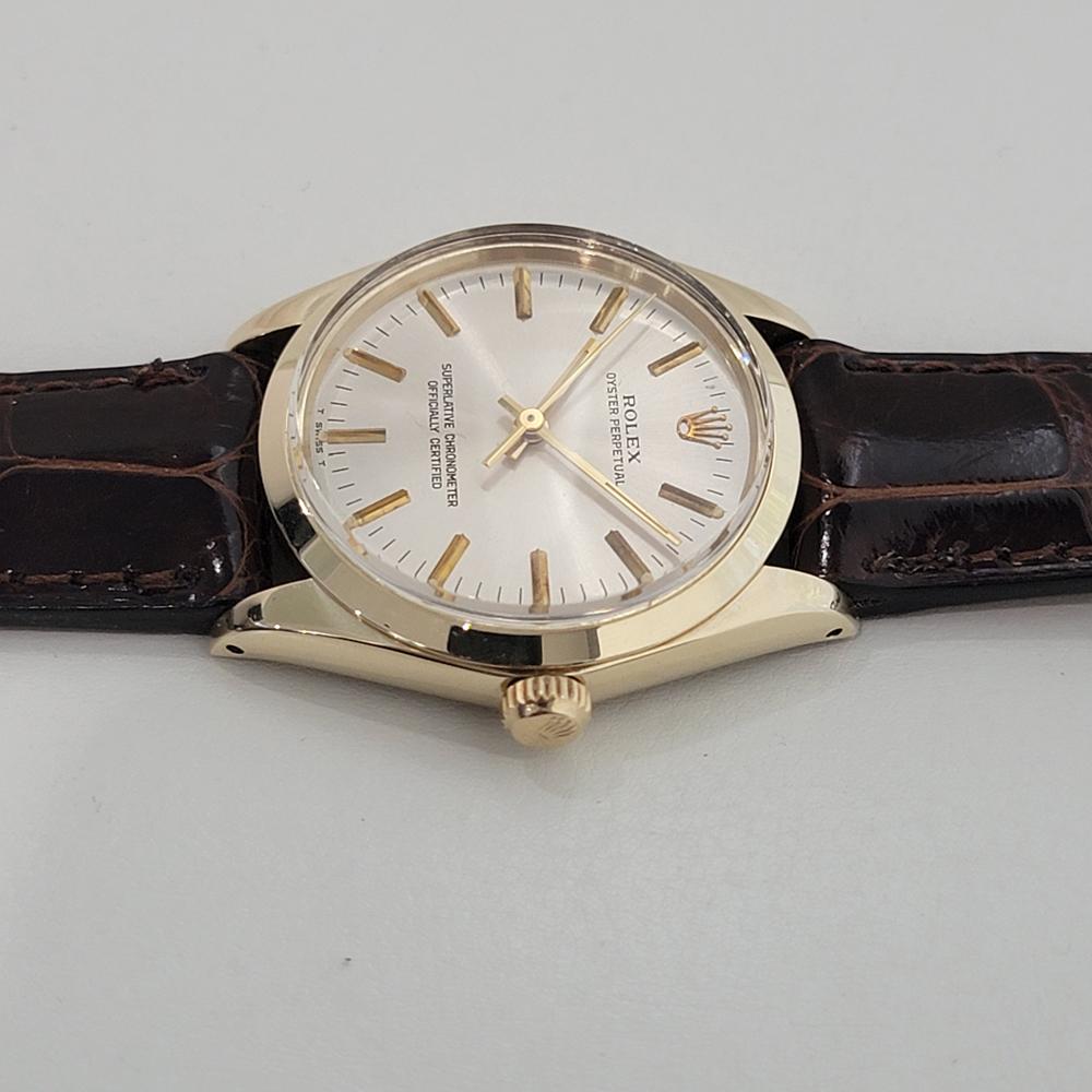 Mens Rolex Oyster Perpetual Ref 1005 34mm 14k Gold Automatic 1970s Swiss RA444B 1