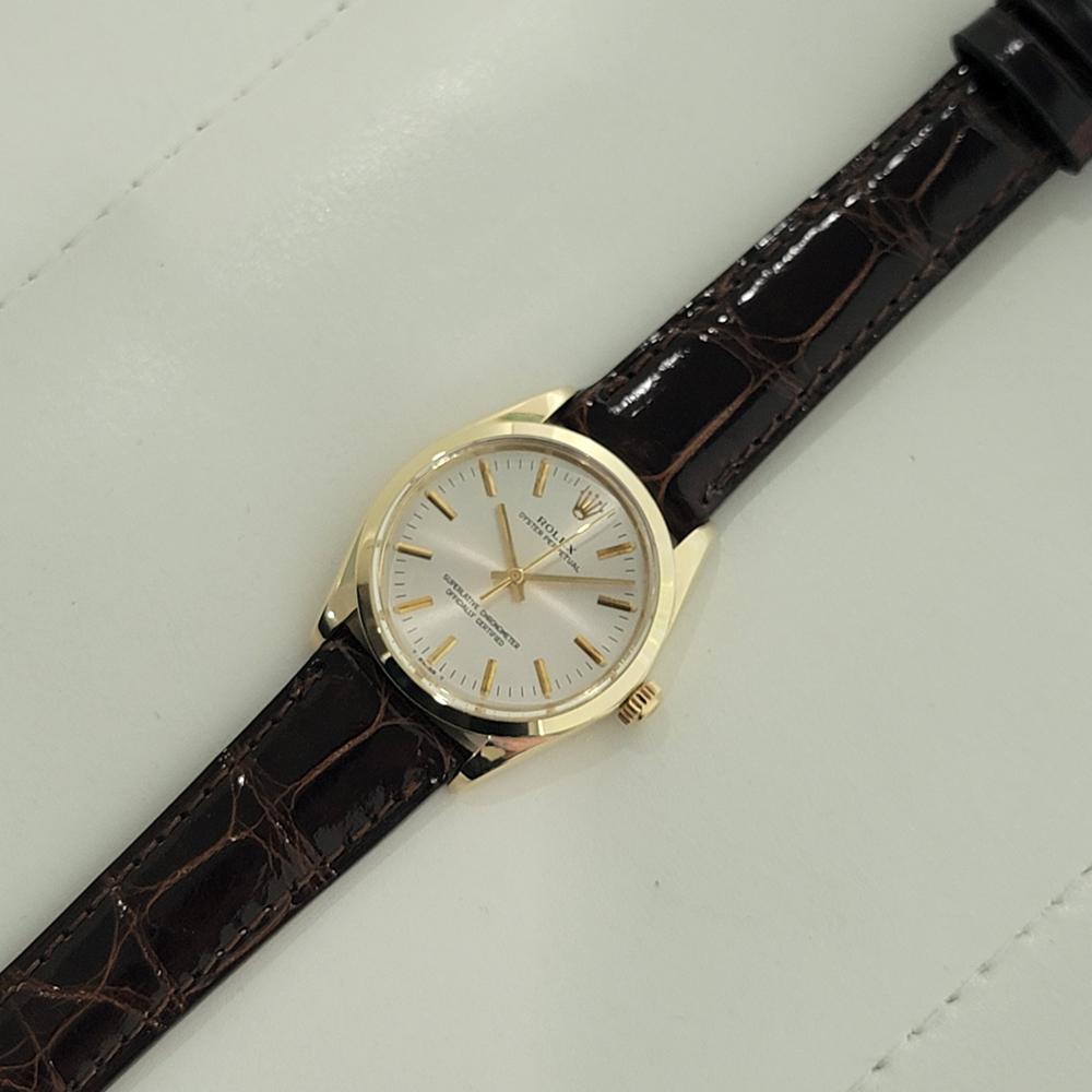 Mens Rolex Oyster Perpetual Ref 1005 34mm 14k Gold Automatic 1970s Swiss RA444B 3