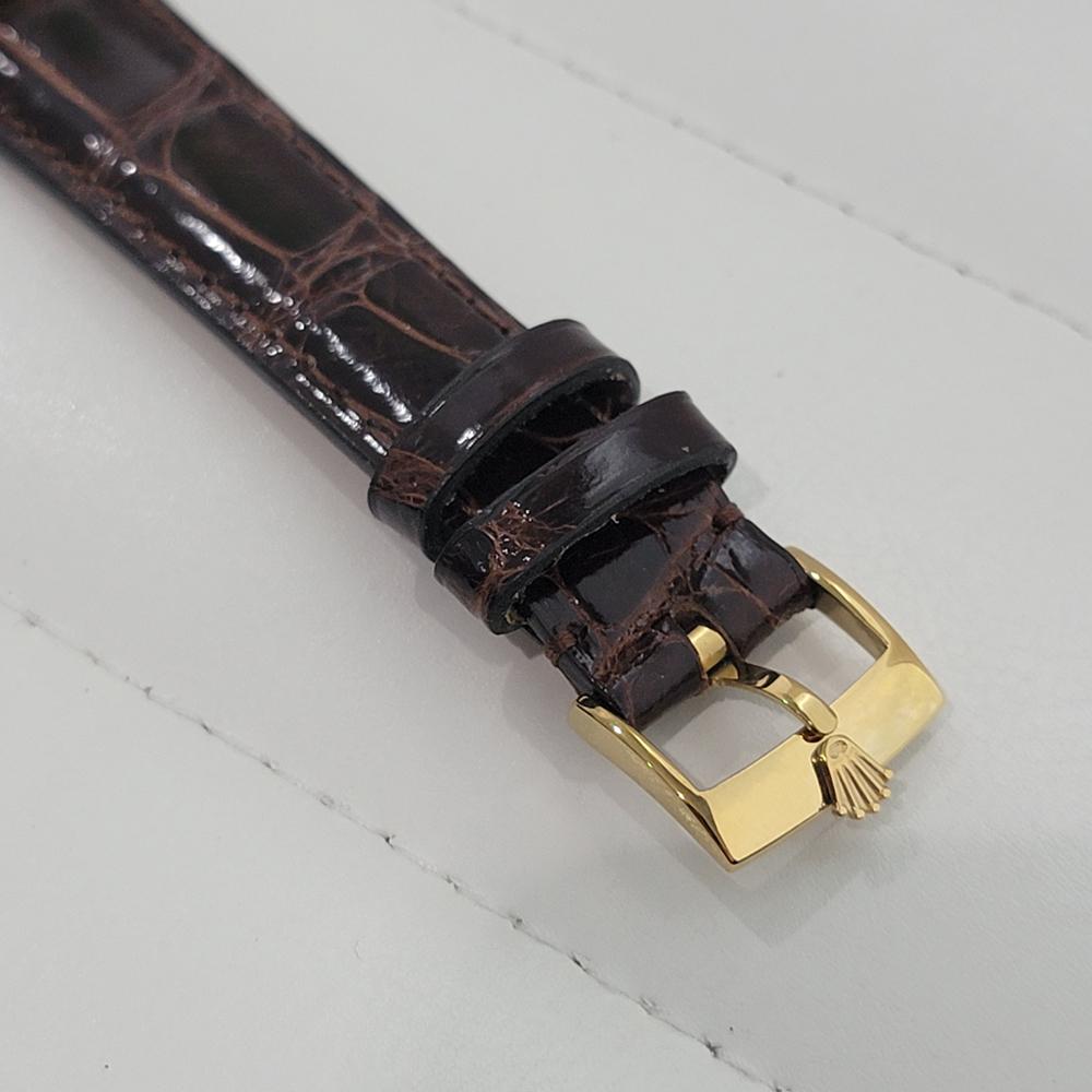 Mens Rolex Oyster Perpetual Ref 1005 34mm 14k Gold Automatic 1970s Swiss RA444B 4