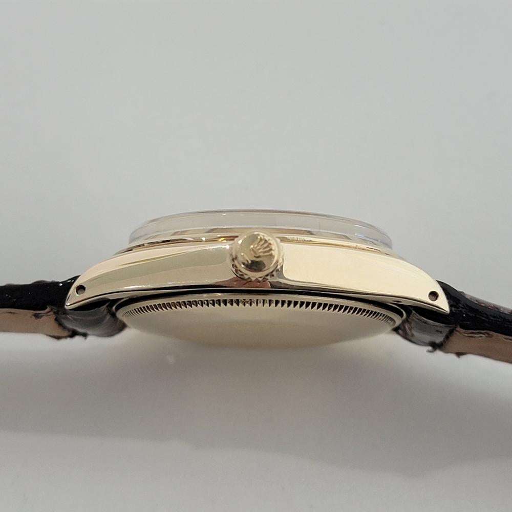 Mens Rolex Oyster Perpetual Ref 1005 34mm 14k Gold Automatic 1970s Swiss RA444B 5