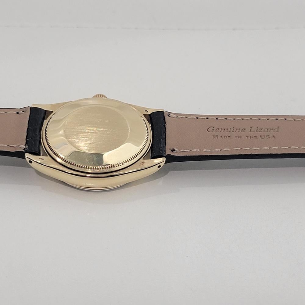 Mens Rolex Oyster Perpetual Ref 1005 34mm 14k Solid Gold Automatic 1970s RA444 6