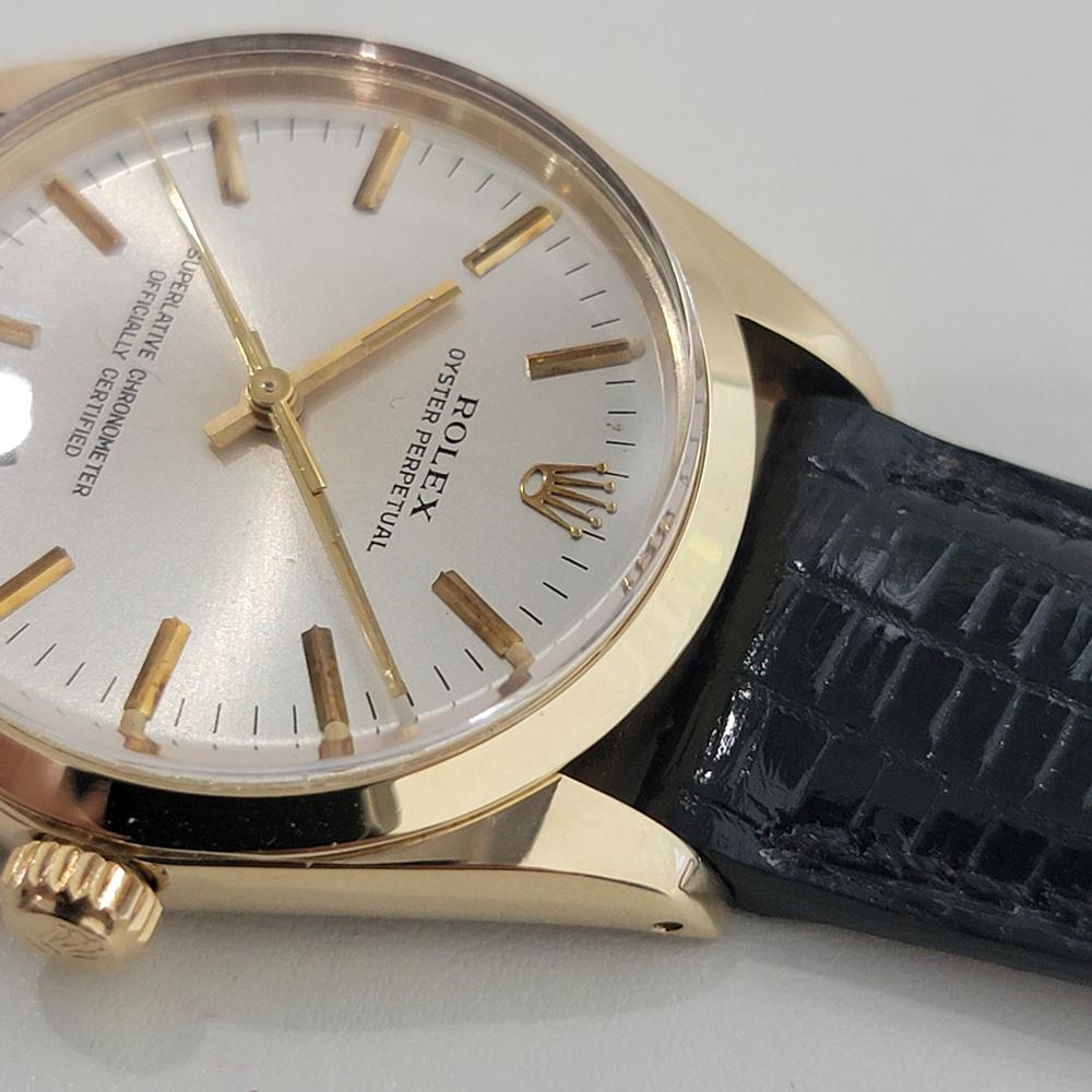 Mens Rolex Oyster Perpetual Ref 1005 34mm 14k Solid Gold Automatic 1970s RA444 2