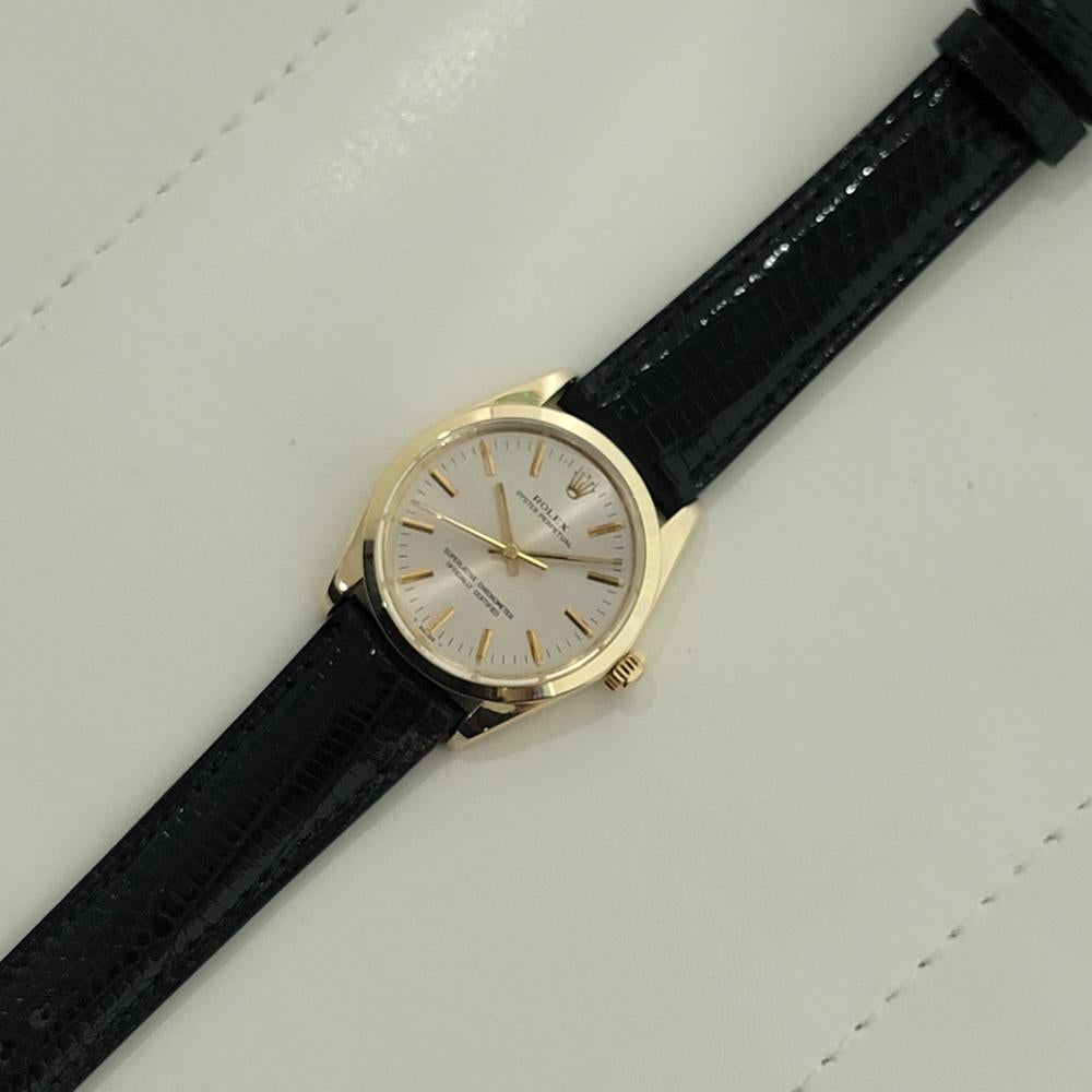 Mens Rolex Oyster Perpetual Ref 1005 34mm 14k Solid Gold Automatic 1970s RA444 3