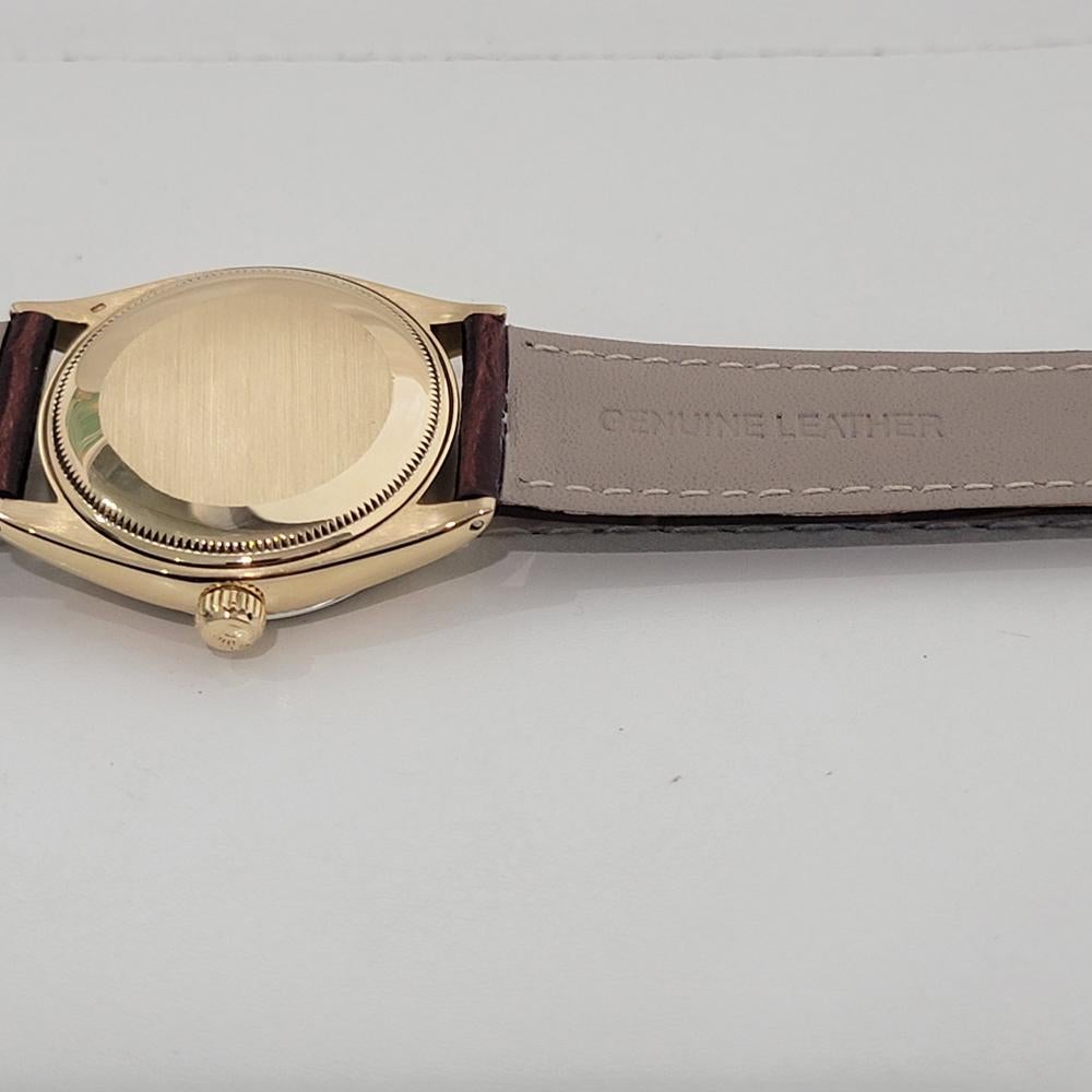 Mens Rolex Oyster Perpetual Ref 1005 34mm 18k Solid Gold Automatic 1960s RA423 6