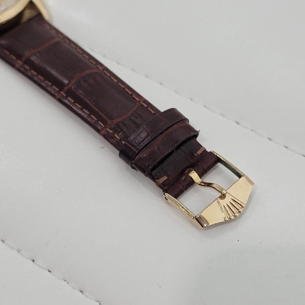 Mens Rolex Oyster Perpetual Ref 1005 34mm 18k Solid Gold Automatic 1960s RA423 4