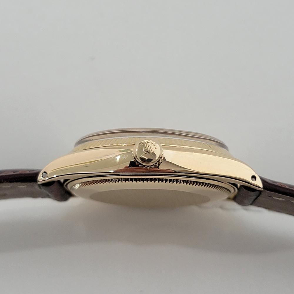Mens Rolex Oyster Perpetual Ref 1005 34mm 18k Solid Gold Automatic 1960s RA423 5