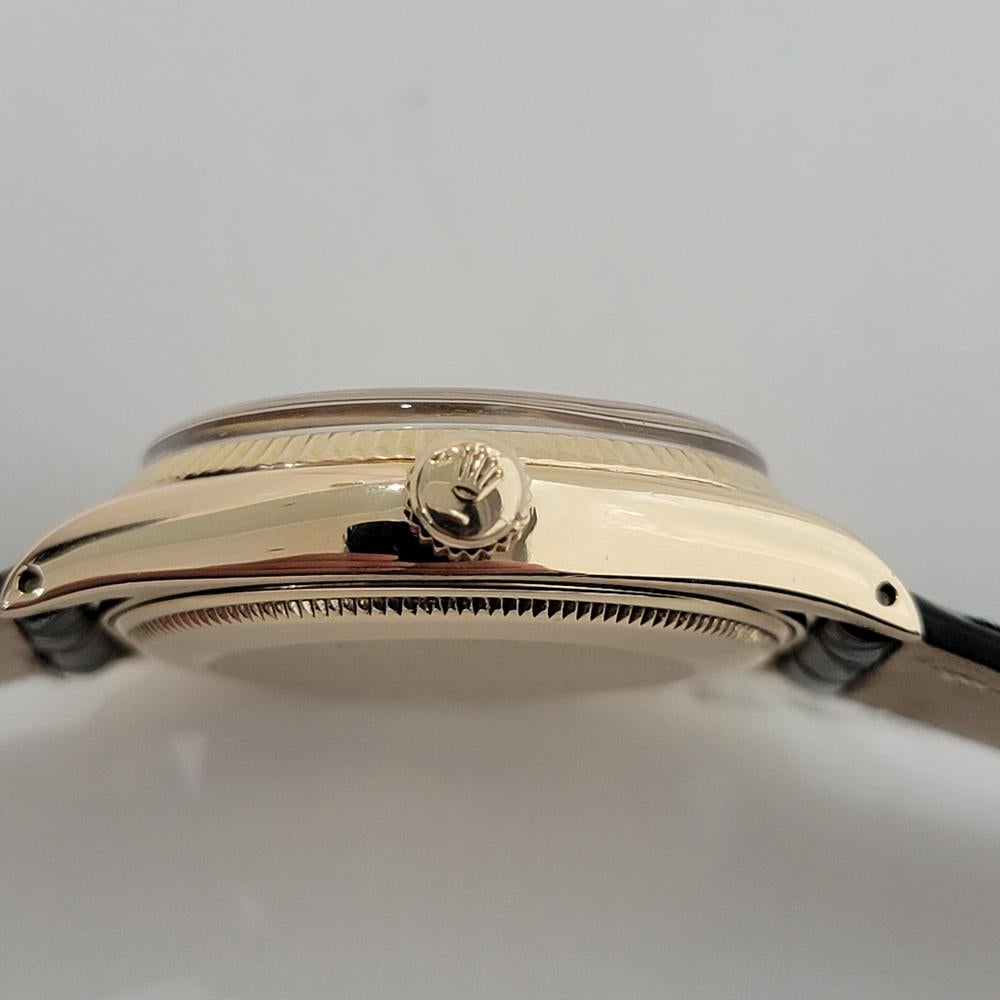 Mens Rolex Oyster Perpetual Ref 1005 34mm 18k Solid Gold Automatic 1960s RA423B 6