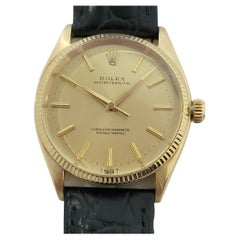 Herren Rolex Oyster Perpetual Ref 1005 34mm 18k Massivgold Automatik 1960er Jahre RA423B