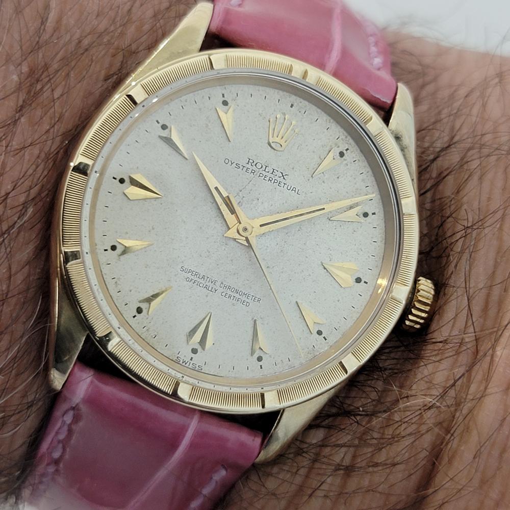 Mens Rolex Oyster Perpetual Ref 1007 14k Gold Automatic 1960s Swiss RJC206 7