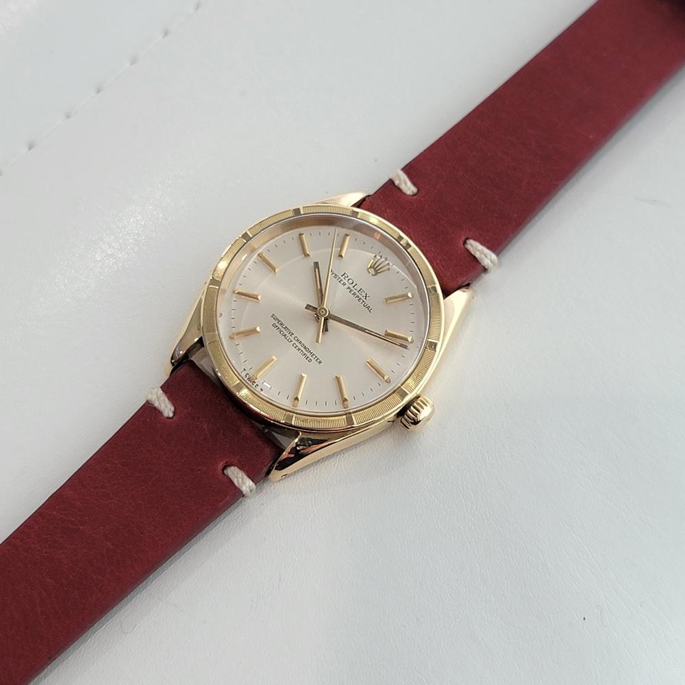 Mens Rolex Oyster Perpetual Ref 1007 18k Gold Automatic 1960s Swiss RA312R 1