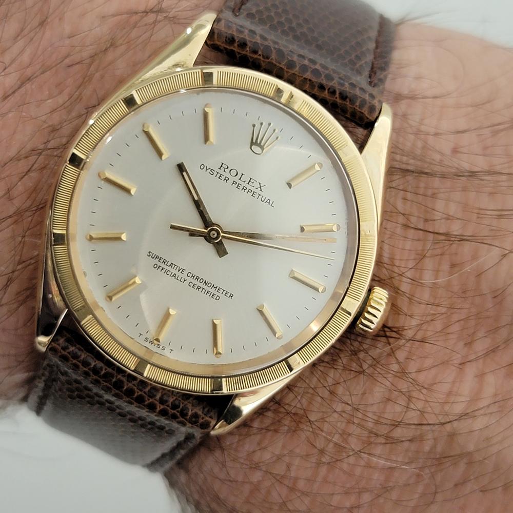 Mens Rolex Oyster Perpetual Ref 1007 18k Gold Automatic 1960s Vintage RA312 6