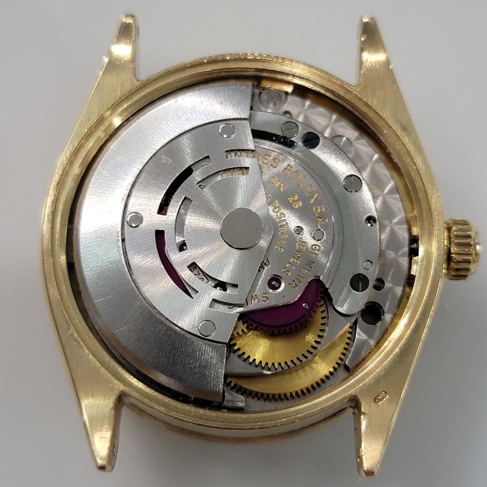 Mens Rolex Oyster Perpetual Ref 1007 34mm 18k Solid Gold Automatic 1960s RA438 For Sale 7