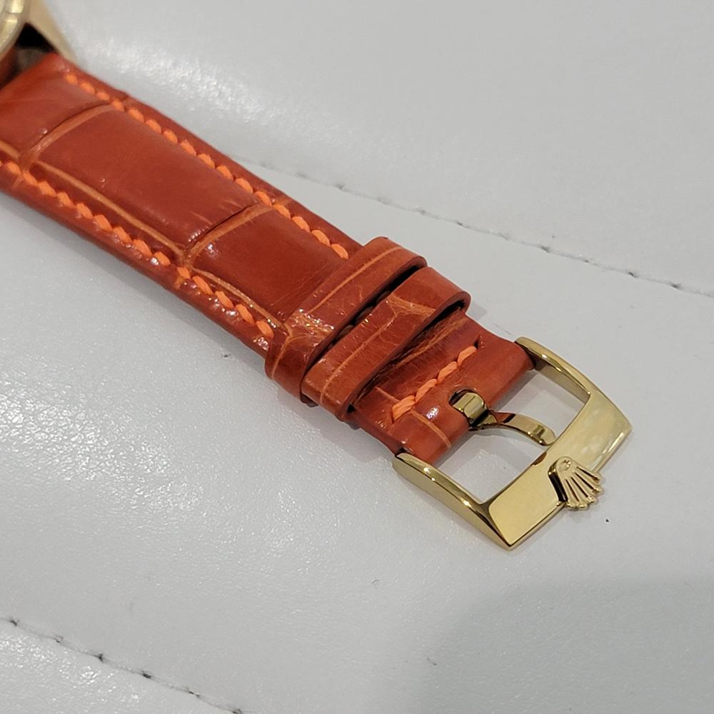Mens Rolex Oyster Perpetual Ref 1007 34mm 18k Solid Gold Automatic 1960s RA438 For Sale 4
