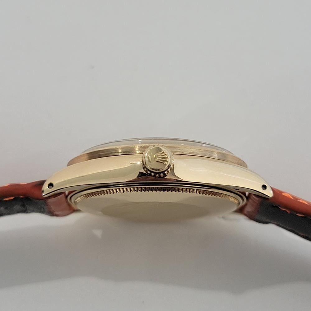 Mens Rolex Oyster Perpetual Ref 1007 34mm 18k Solid Gold Automatic 1960s RA438 For Sale 5