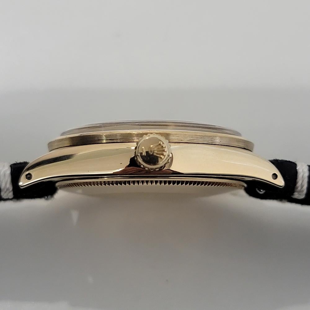Mens Rolex Oyster Perpetual Ref 1007 34mm 18k Solid Gold Automatic 1960s RA438 For Sale 5