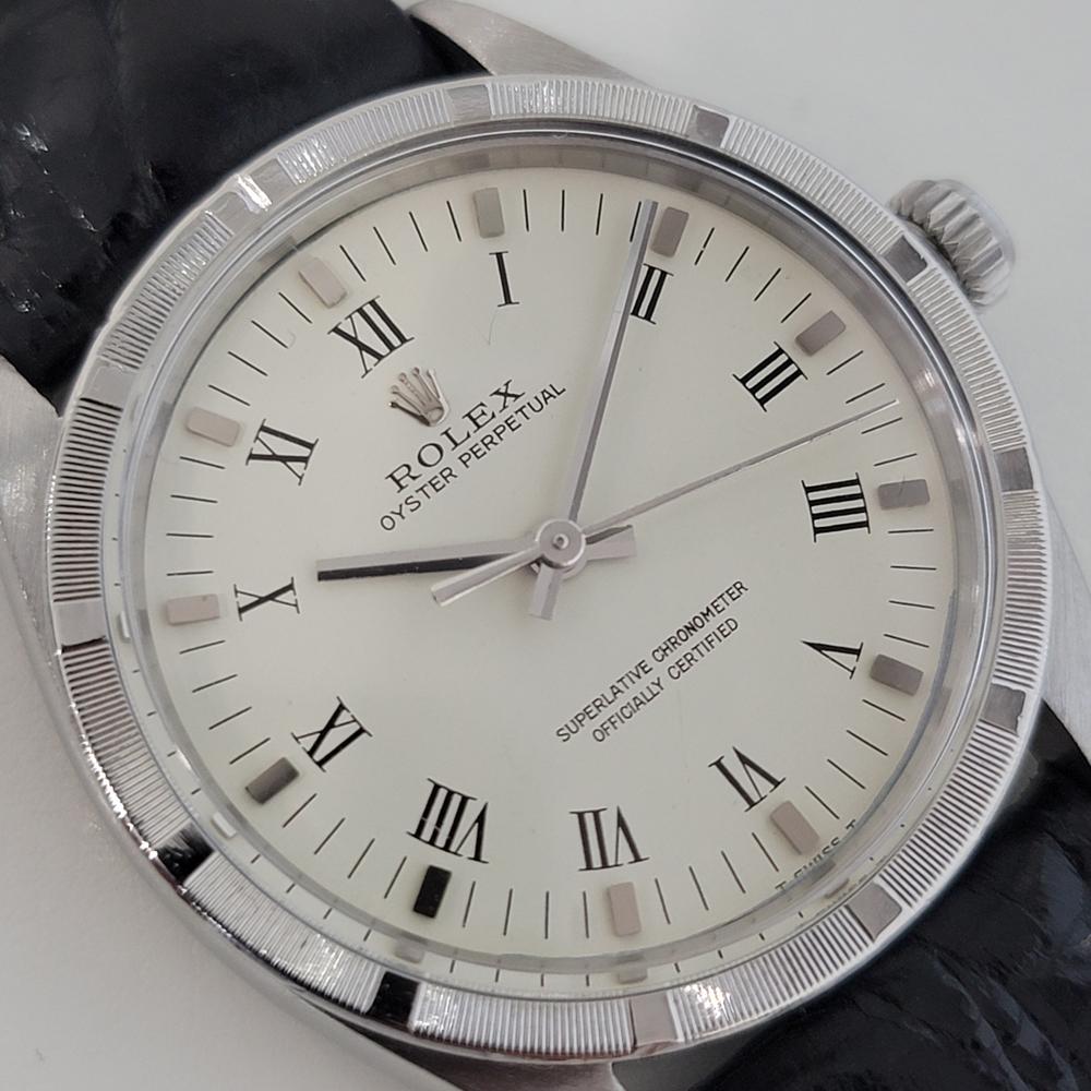 Mens Rolex Oyster Perpetual Ref 1007 Automatic 1960s Vintage Swiss RA258 In Excellent Condition In Beverly Hills, CA