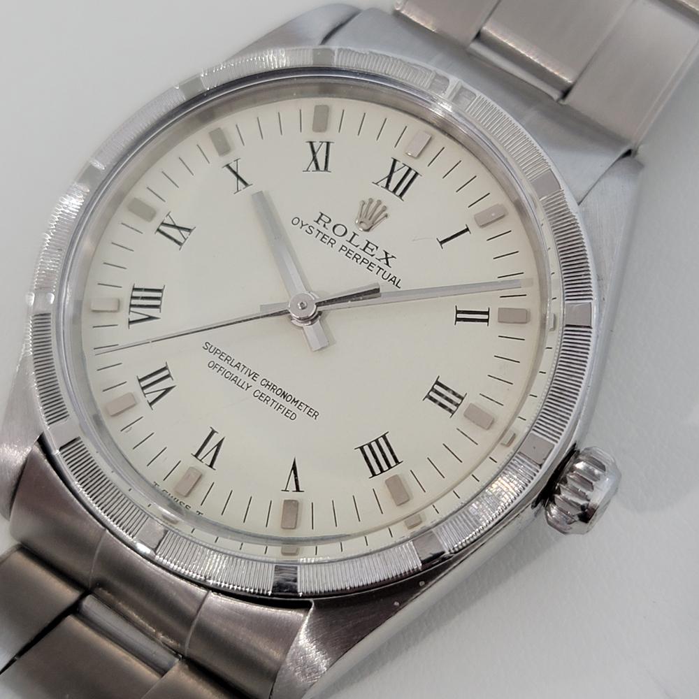 Mens Rolex Oyster Perpetual Ref 1007 Automatic 1960s Vintage Swiss RA258S In Excellent Condition In Beverly Hills, CA