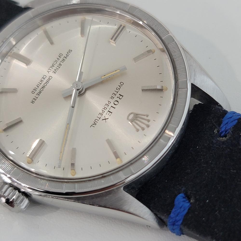 Mens Rolex Oyster Perpetual Ref 1007 Automatic 1960s Vintage Swiss RJC114 In Excellent Condition For Sale In Beverly Hills, CA