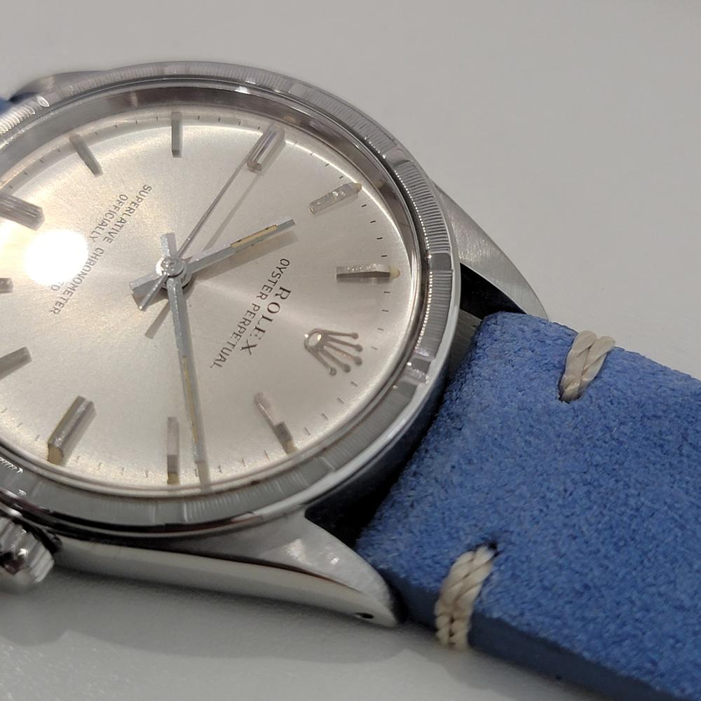 Mens Rolex Oyster Perpetual Ref 1007 Automatic 1960s Vintage RJC114B In Excellent Condition For Sale In Beverly Hills, CA