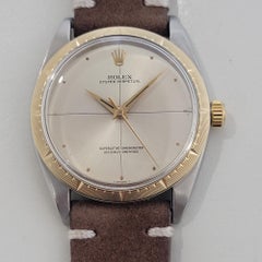 Mens Rolex Oyster Perpetual Ref 1008 35mm 18k SS Automatic 1960s Vintage RA464B