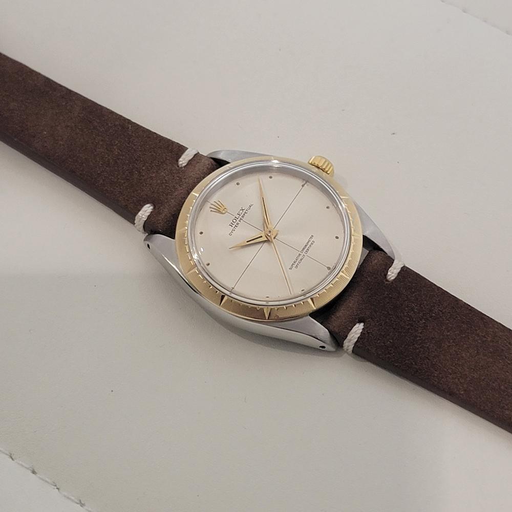 Mens Rolex Oyster Perpetual Ref 1008 35mm 18k SS Automatic 1960s Vintage RA464B 3