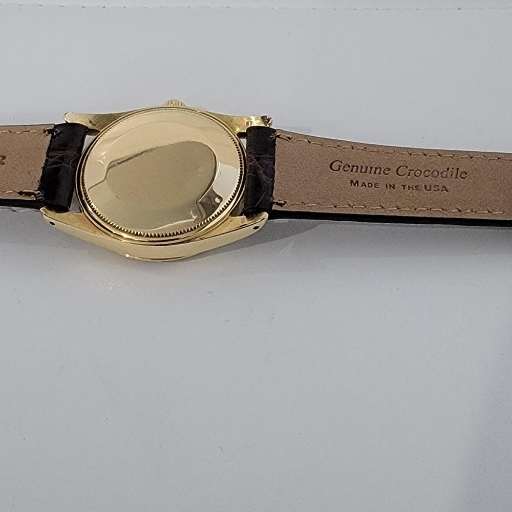 Mens Rolex Oyster Perpetual Ref 1011 18k Gold 1970s Automatic Swiss RJC154 For Sale 4