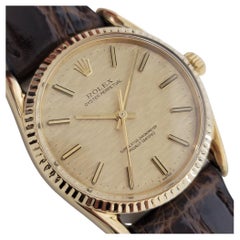 Retro Mens Rolex Oyster Perpetual Ref 1011 18k Gold 1970s Automatic Swiss RJC154