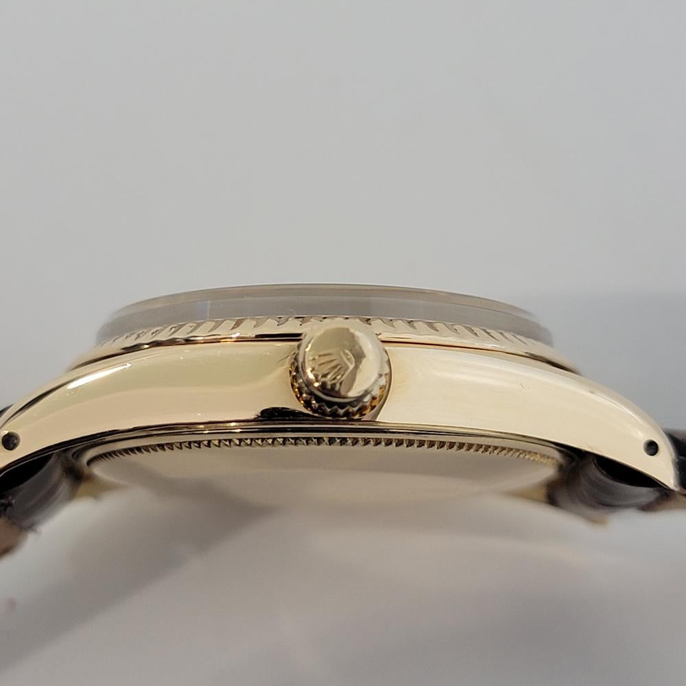 Herren Rolex Oyster Perpetual Ref 1011 18k Gold Automatik 1970er Jahre Schweizer RJC154 6
