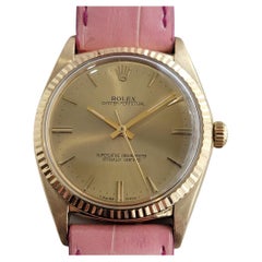 Mens Rolex Oyster Perpetual Ref 1013 18k Gold Automatic 1960s Swiss RA310P