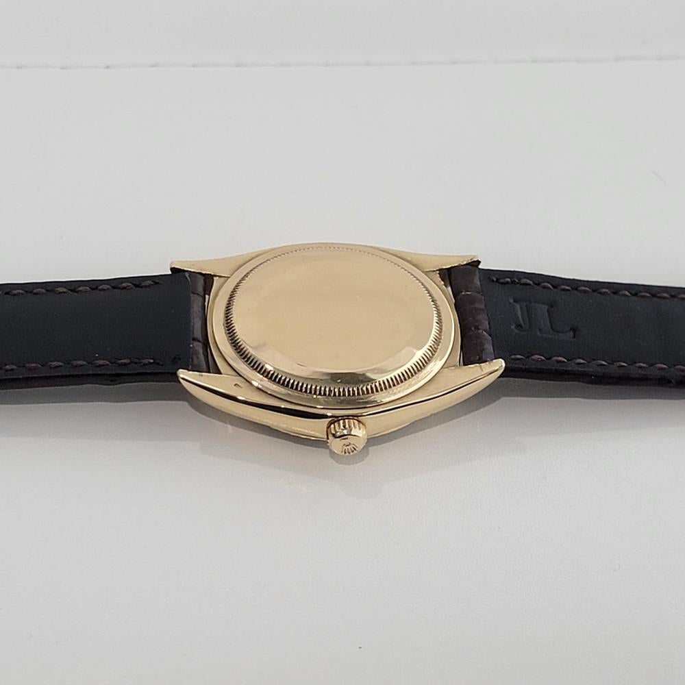 Mens Rolex Oyster Perpetual Ref 1013 18k Gold Automatic 1960s Vintage RA310 For Sale 3