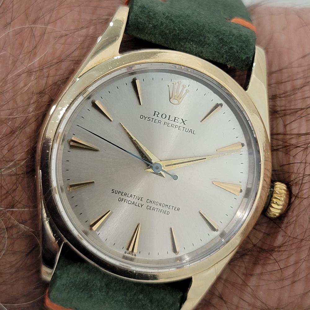 Mens Rolex Oyster Perpetual Ref 1014 34mm Gold Capped Automatic 1960s RA445 9