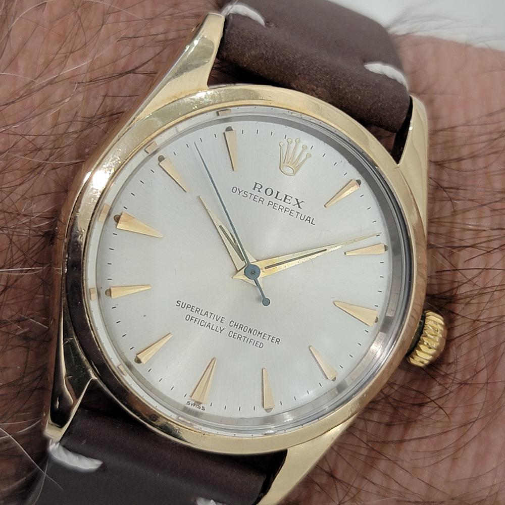 Mens Rolex Oyster Perpetual Ref 1014 34mm Gold Capped Automatic 1960s RA445 9