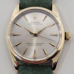 Mens Rolex Oyster Perpetual Ref 1014 34mm Gold Capped Automatic 1960s RA445