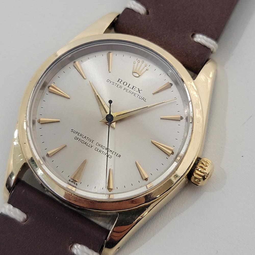Men's Mens Rolex Oyster Perpetual Ref 1014 34mm Gold Capped Automatic 1960s RA445