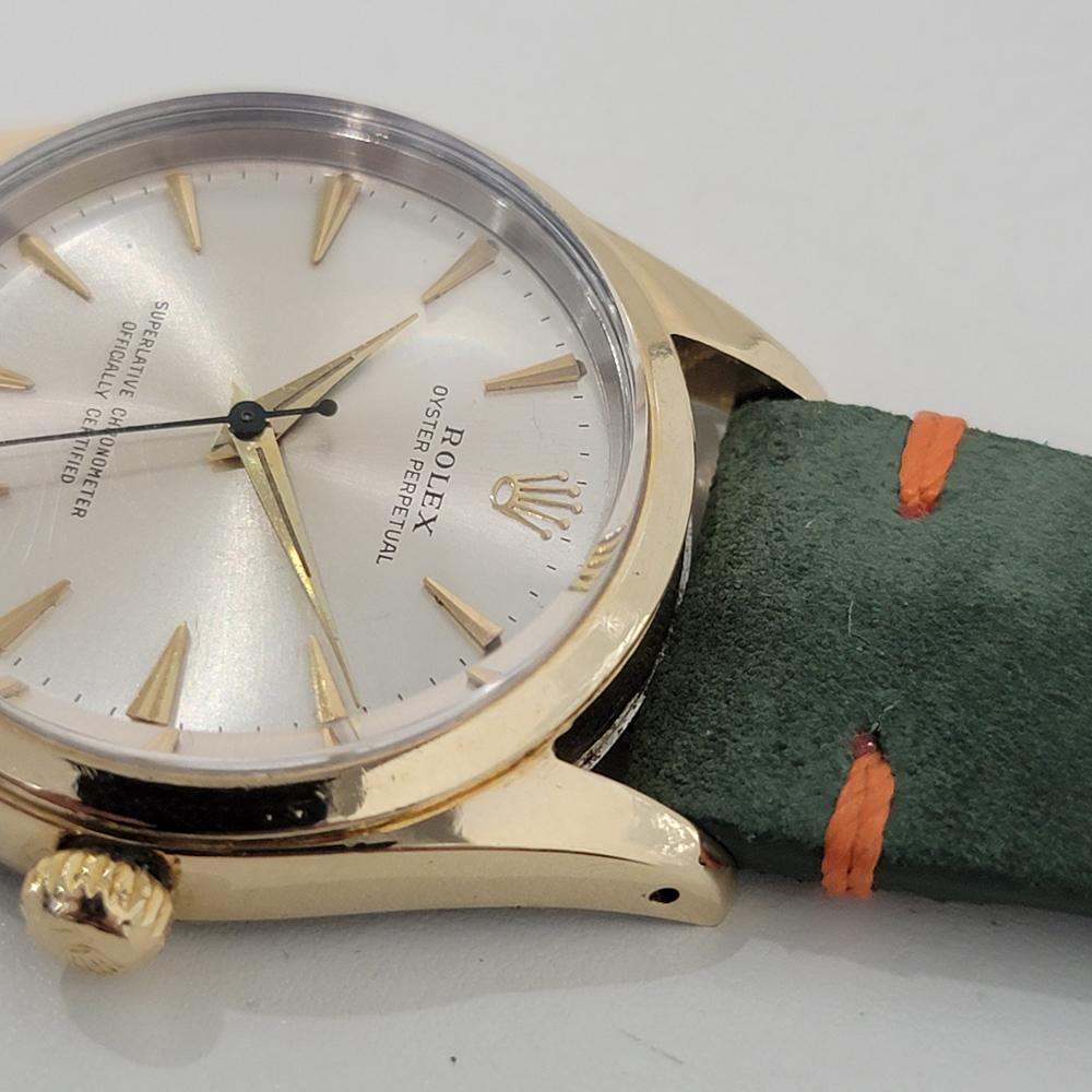 Mens Rolex Oyster Perpetual Ref 1014 34mm Gold Capped Automatic 1960s RA445 2