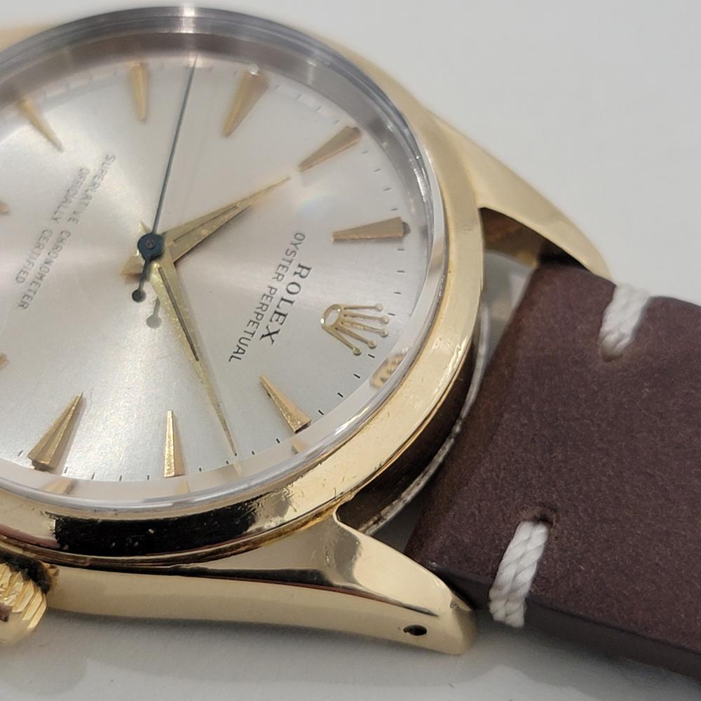 Mens Rolex Oyster Perpetual Ref 1014 34mm Gold Capped Automatic 1960s RA445 2