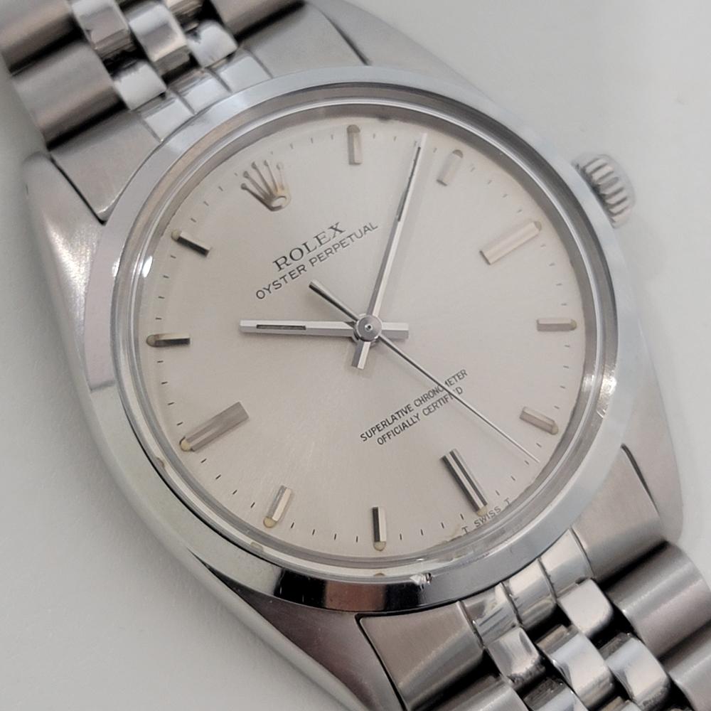 Rolex Oyster Perpetual Uomo Ref 1018 36mm Automatico 1960 Vintage Svizzero RA433S In condizioni ottime a Beverly Hills, CA