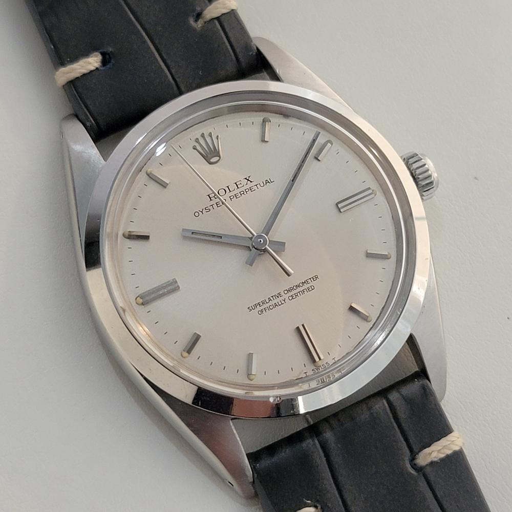 Mens Rolex Oyster Perpetual Ref 1018 36mm Automatic 1960s Vintage Swiss RA433 In Excellent Condition In Beverly Hills, CA