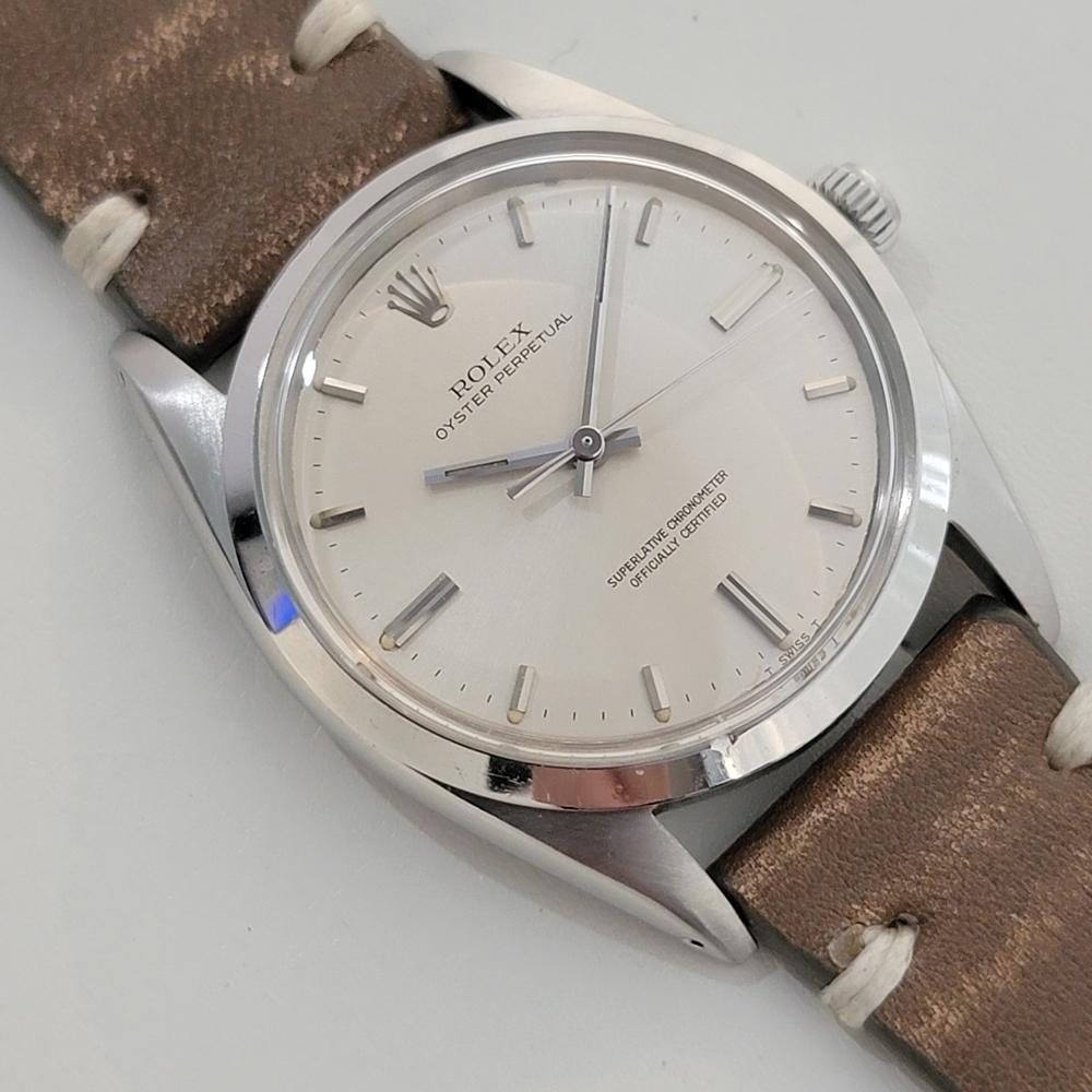 Rolex Oyster Perpetual Réf. 1018 36 mm, automatique, années 1960, vintage suisse RA433B Excellent état à Beverly Hills, CA