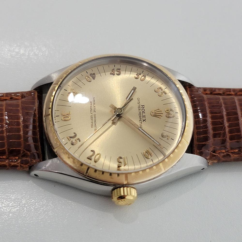 Herren Rolex Oyster Perpetual Ref 1038 18k Gold SS Automatik 1980er Jahre RA281B 2