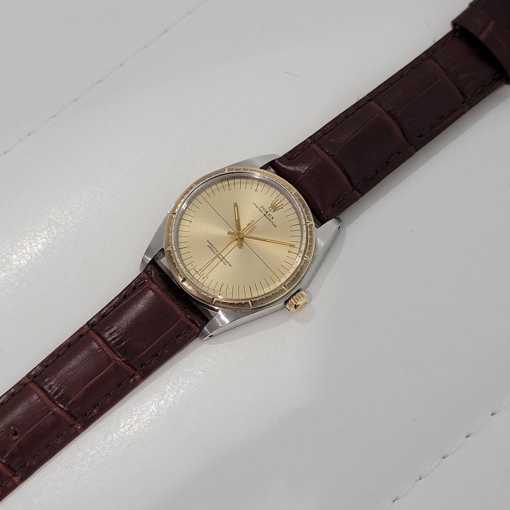 Men's Mens Rolex Oyster Perpetual Ref 1038 18k SS Automatic 1960s Vintage RJC185B For Sale