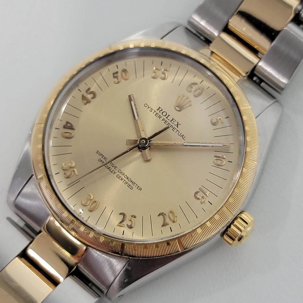 Herren Rolex Oyster Perpetual Ref 1038 18k SS Automatik 1980er Jahre Schweizer RA281 1