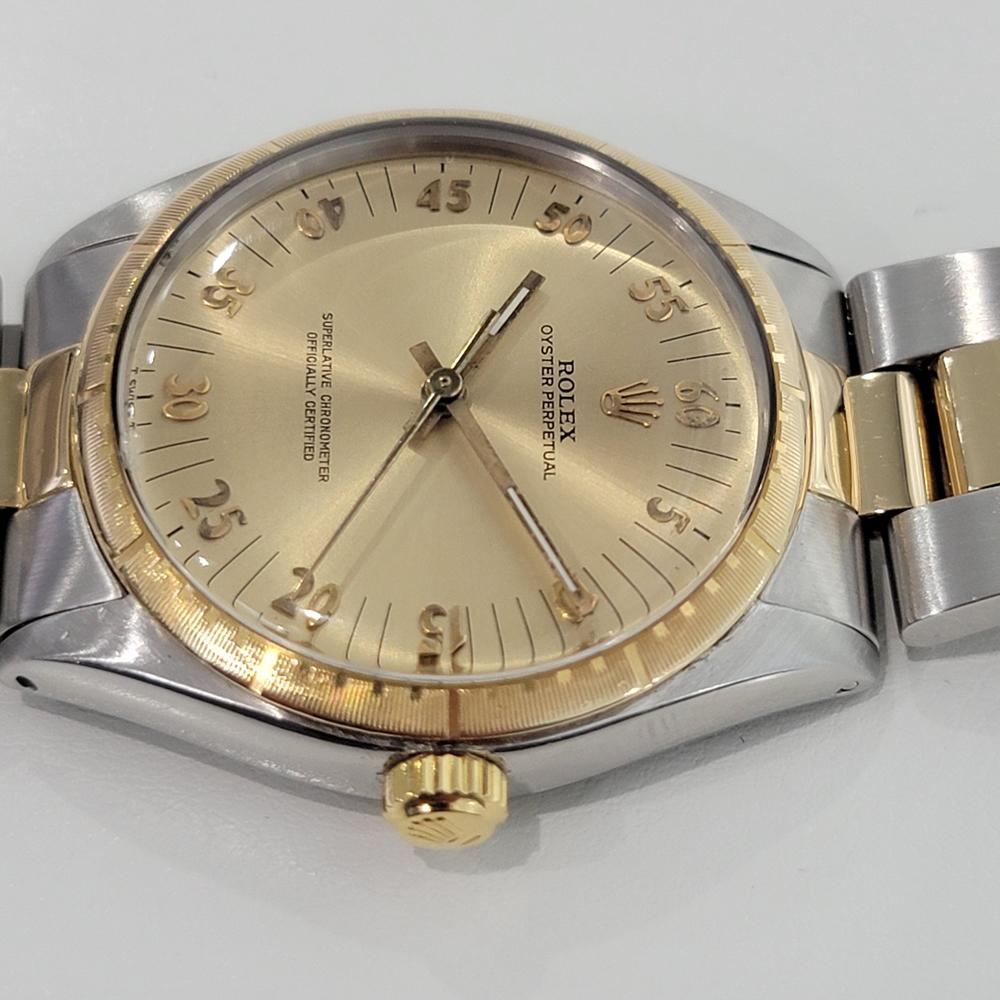 Herren Rolex Oyster Perpetual Ref 1038 18k SS Automatik 1980er Jahre Schweizer RA281 2