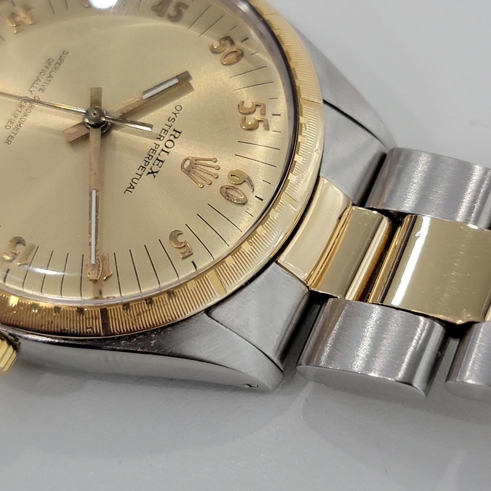Herren Rolex Oyster Perpetual Ref 1038 18k SS Automatik 1980er Jahre Schweizer RA281 3